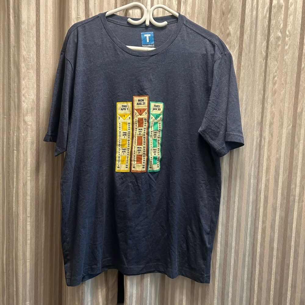 Translink Bus Transfer Navy Graphic T-Shirt, Men’s XL